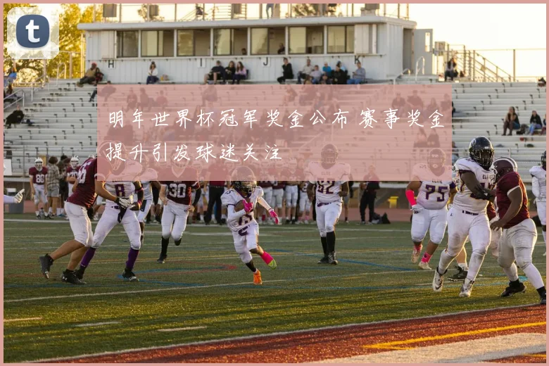 明年世界杯冠军奖金公布 赛事奖金提升引发球迷关注